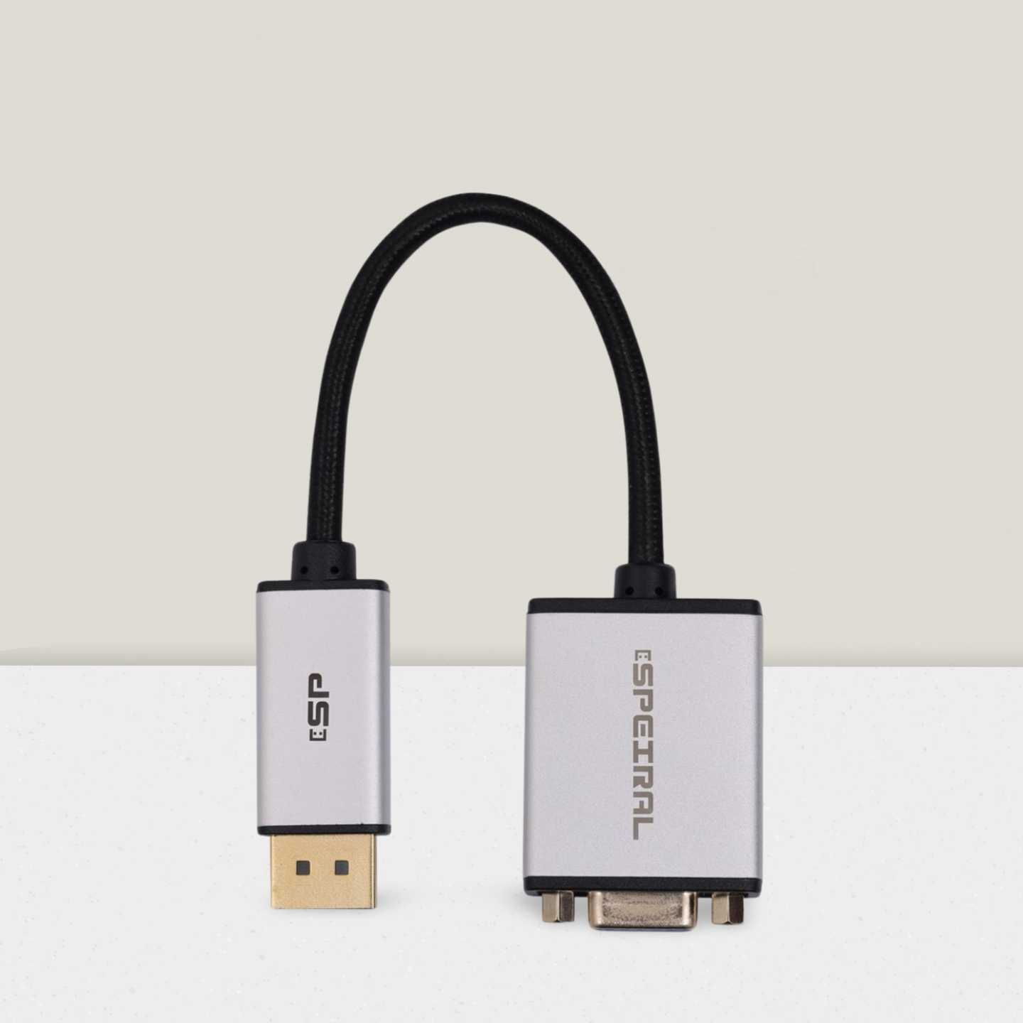 Speiral Displayport (Dp) To Vga Converter Adapter Cable -Spdva 1 Speiral Displayport (Dp) To Vga Converter Adapter Cable -Spdva